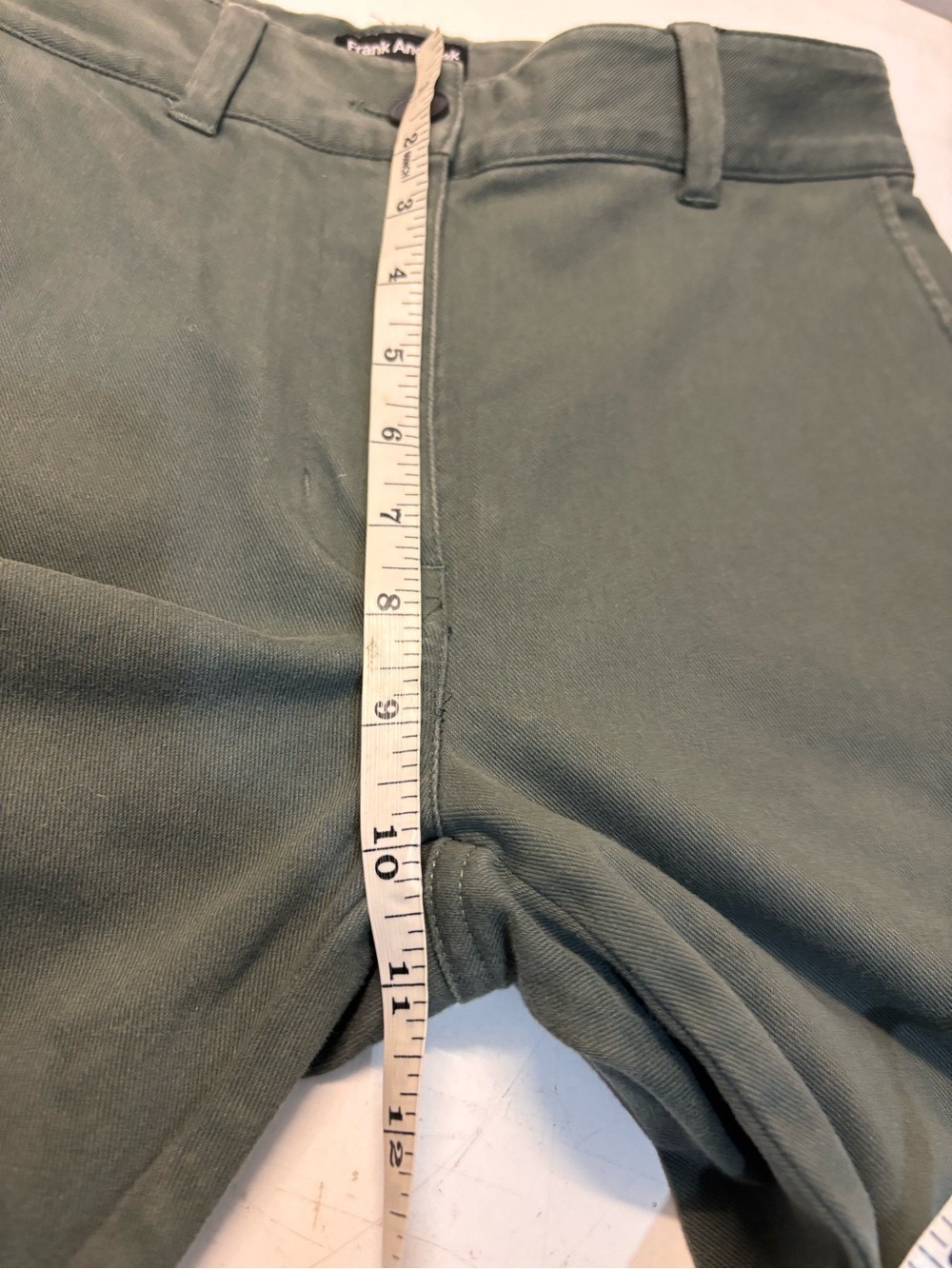 Frank & Oak The Jane Straight Leg Pant in Thyme or Olive Green, size 2 - Picture 12 of 13